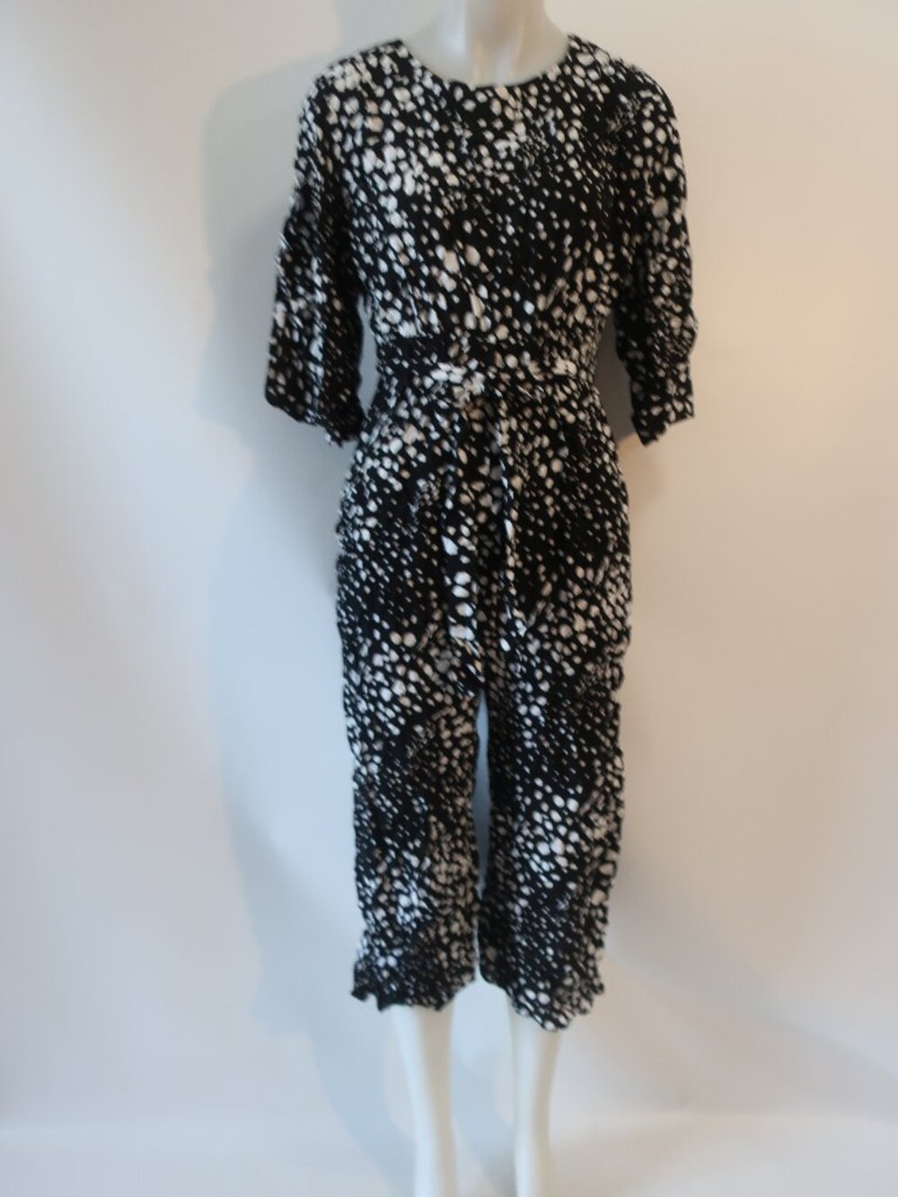NWD Womens Asos Maternity Black White (Item-101) Print Design Jumpsuit 4
